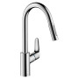 Смеситель для кухни HANSGROHE FOCUS M41, 73880000, однорычажный 240, с вытяжным душем
